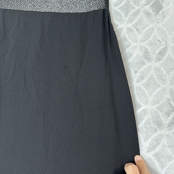 Eileen Fisher Silk Shift Dress Medium Black Minimal Timeless Sophisticated Sleek - Picture 3 of 11